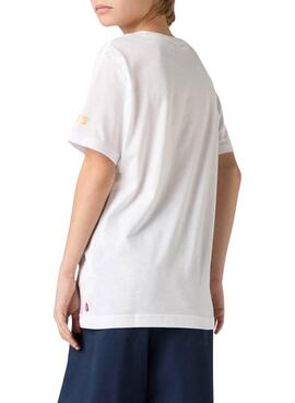 T-shirt Levis LS Monogram weiß für Jungen.