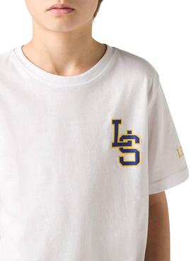 T-shirt Levis LS Monogram weiß für Jungen.
