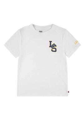 T-shirt Levis LS Monogram weiß für Jungen.