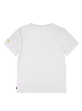 T-shirt Levis LS Monogram weiß für Jungen.