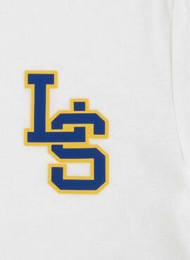T-shirt Levis LS Monogram weiß für Jungen.