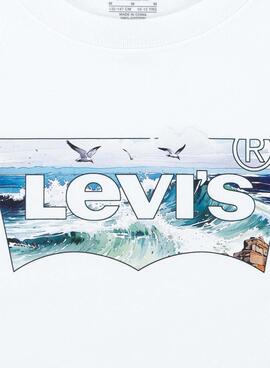 T-shirt Levis Crashing Waves  in Weiß für Jungen
