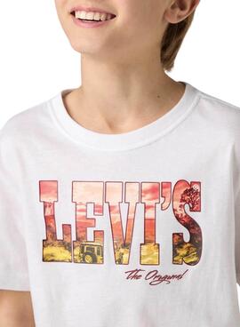 T-Shirt Levis Off Road weiß für Kinder