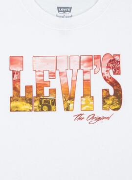 T-Shirt Levis Off Road weiß für Kinder