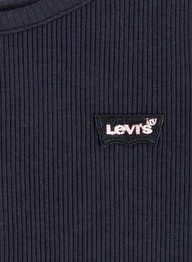 T-Shirt Levis Meet and Greet in Schwarz für Mädchen.