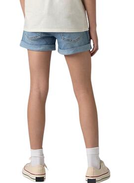 Kurze  Levis blaue Denimshorts für Mädchen.