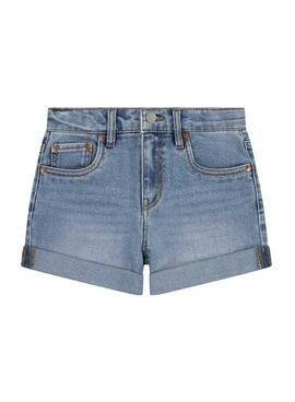 Kurze  Levis blaue Denimshorts für Mädchen.