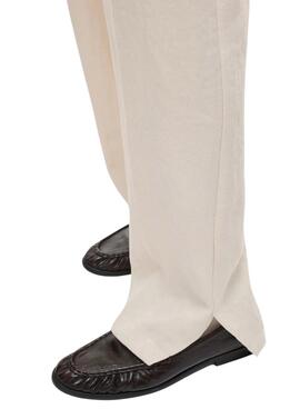 Hose Vila Viflea in Beige für Damen