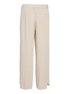 Hose Vila Viflea in Beige für Damen