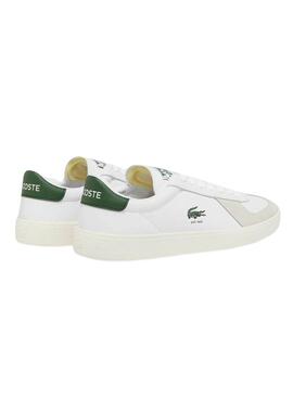 Weiße Lacoste Baseshot Pro-Lederturnschuhe für Männer