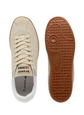 Sneakers Lacoste Baseshot aus beige Wildleder für Herren.