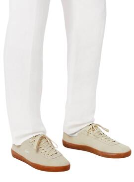 Sneakers Lacoste Baseshot aus beige Wildleder für Herren.