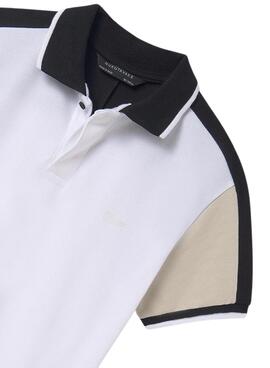 Polo Mayoral kombiniertes weißes Poloshirt für Jungen