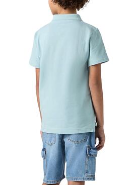 Polo Levis Back Neck Tape türkis für Jungen
