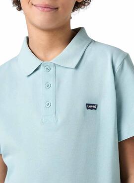 Polo Levis Back Neck Tape türkis für Jungen
