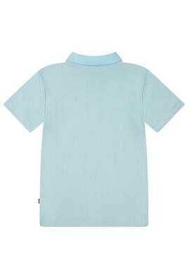 Polo Levis Back Neck Tape türkis für Jungen