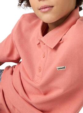 Levis Back Neck Tape Polo in Orange für Kinder.