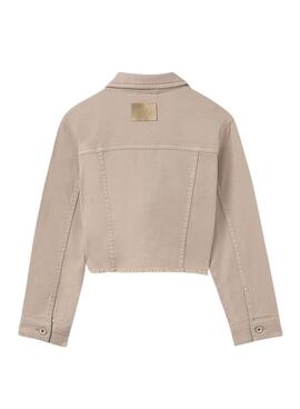 Jacke Mayoral aus beigem Twill für Mädchen