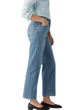 Damen Levis Ribcage Cool Straight Ankle Jeanshose