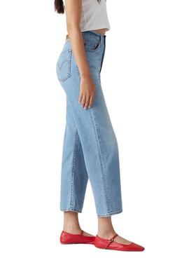 Jeans Levis Ribcage straight ankle blue für Damen.