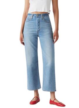 Jeans Levis Ribcage straight ankle blue für Damen.