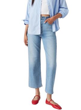 Jeans Levis Ribcage straight ankle blue für Damen.