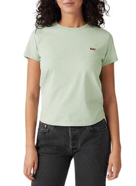 PERFEKTES TEE SCHLAMMGRÜNE BAUMWOLLE