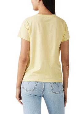 Levis Perfektes Logo-Gelb-T-Shirt für Frauen.