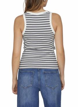 T-Shirt Vila Visola gestreiftes Marine-Print für Frauen.