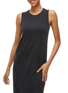 Schwarzes Vila Vimodala Midi-Kleid für Frauen.
