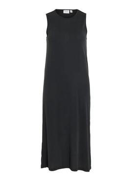 Schwarzes Vila Vimodala Midi-Kleid für Frauen.
