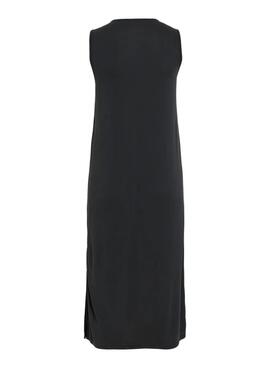 Schwarzes Vila Vimodala Midi-Kleid für Frauen.
