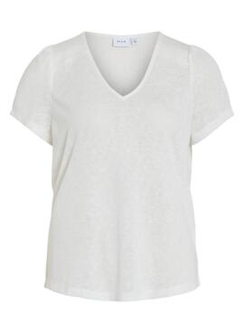 T-Shirt Vila Viamer mit weißer Spitze für Frauen.