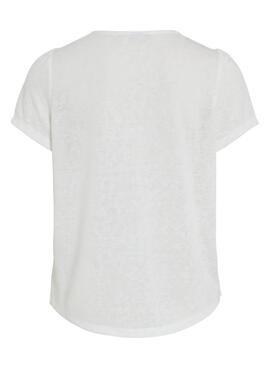 T-Shirt Vila Viamer mit weißer Spitze für Frauen.