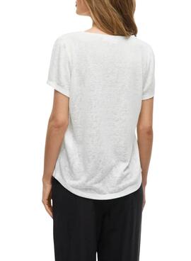 T-Shirt Vila Viamer mit weißer Spitze für Frauen.