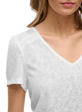 T-Shirt Vila Viamer mit weißer Spitze für Frauen.