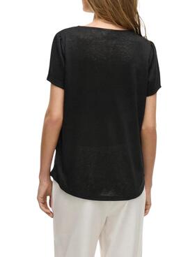 T-shirt Vila Viamer mit schwarzer Spitze für Frauen