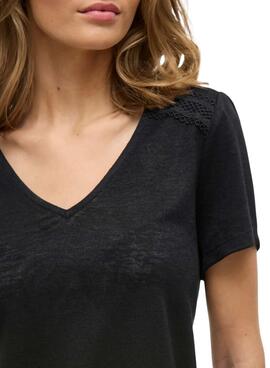 T-shirt Vila Viamer mit schwarzer Spitze für Frauen