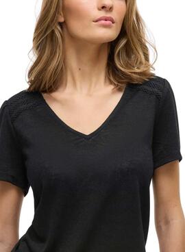 T-shirt Vila Viamer mit schwarzer Spitze für Frauen