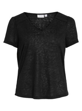 T-shirt Vila Viamer mit schwarzer Spitze für Frauen