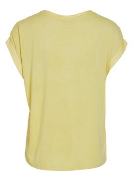 T-Shirt Vila Viellette Satin gelb für Damen