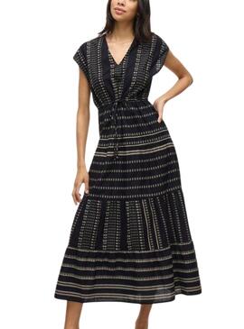 Kleid Vila Visavila bedruckt in Schwarz für Frauen