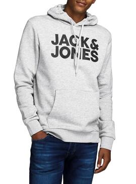 Sweatshirt Jack and Jones Ecorp Logo Grau Herren