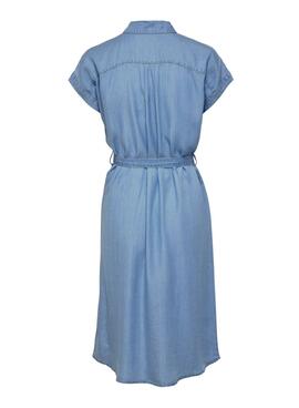 Kleid Only Pema Hannover aus blauem Denim für Damen