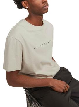 T-Shirt Jack and Jones in Beige für Herren