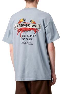 T-Shirt Carhartt Crab Paint blau für Männer