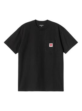 T-Shirt Carhartt Pocket Heart Schwarz für Herren
