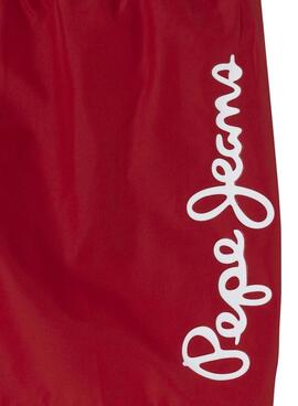 Badeshorts Pepe Jeans  Logo Swimshort Rot für Jungen.