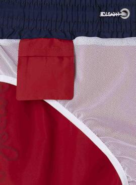 Badeshorts Pepe Jeans  Logo Swimshort Rot für Jungen.
