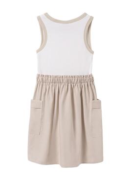 Mayoral kombiniertes Cargo-Kleid in Beige für Mädchen
